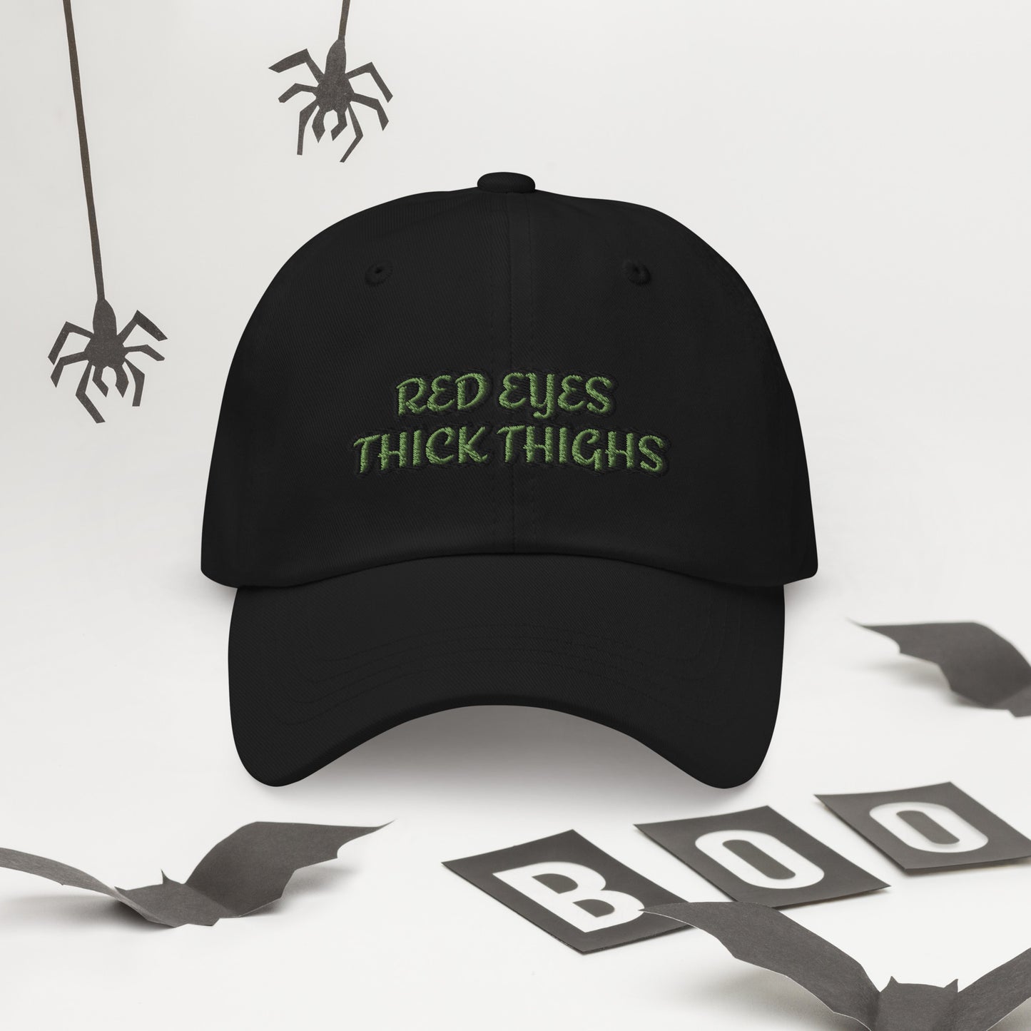 Red Eyes Thick Thighs Dad hat