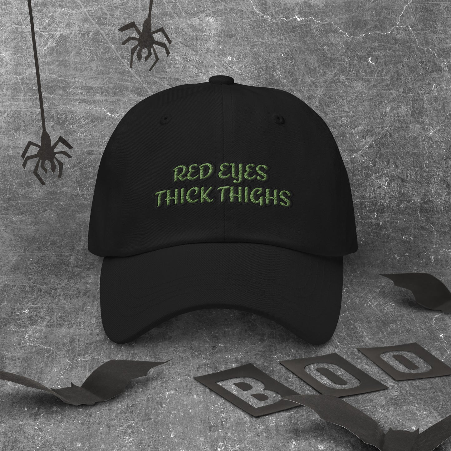 Red Eyes Thick Thighs Dad hat