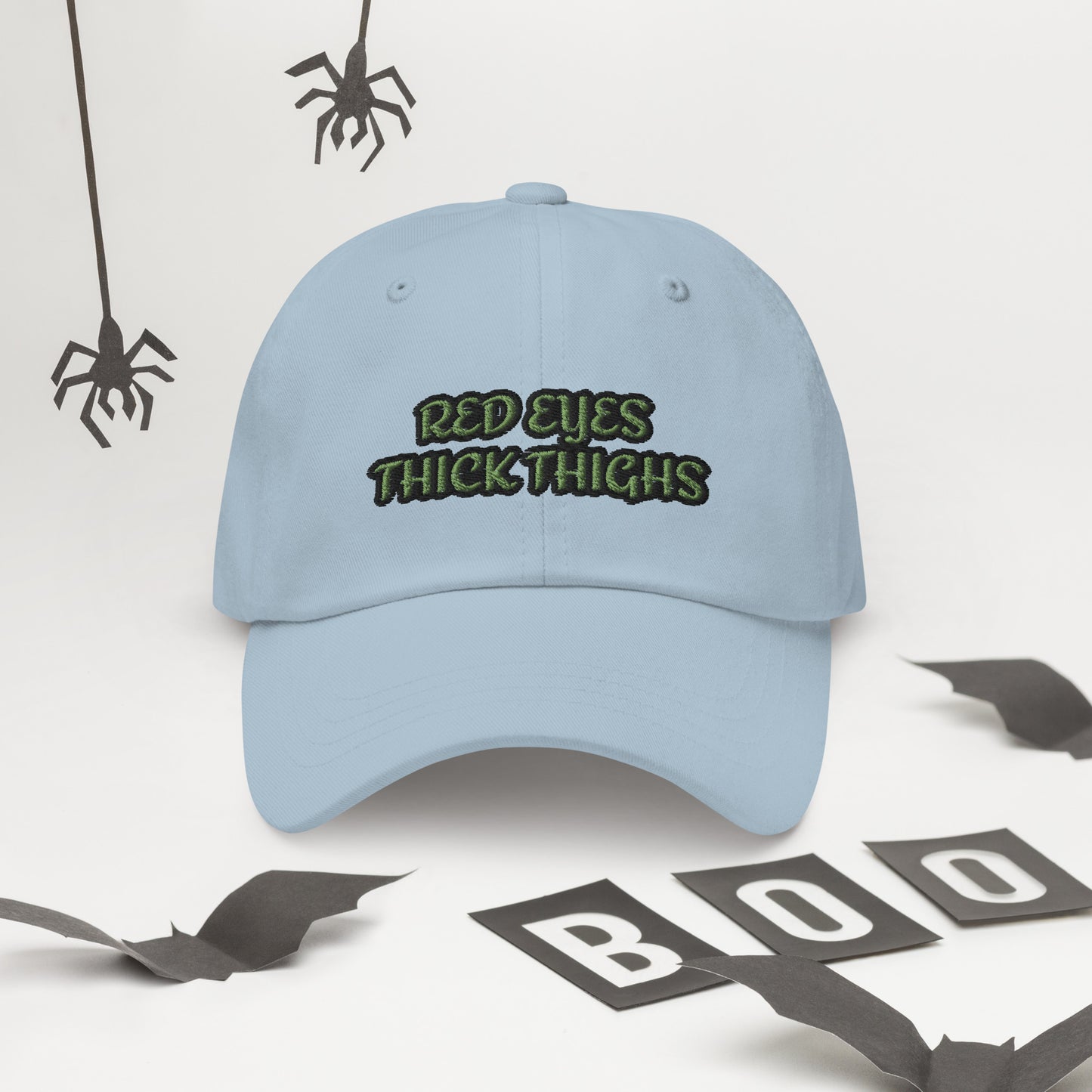 Red Eyes Thick Thighs Dad hat