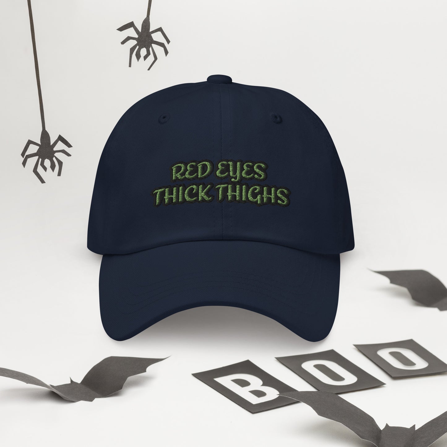 Red Eyes Thick Thighs Dad hat
