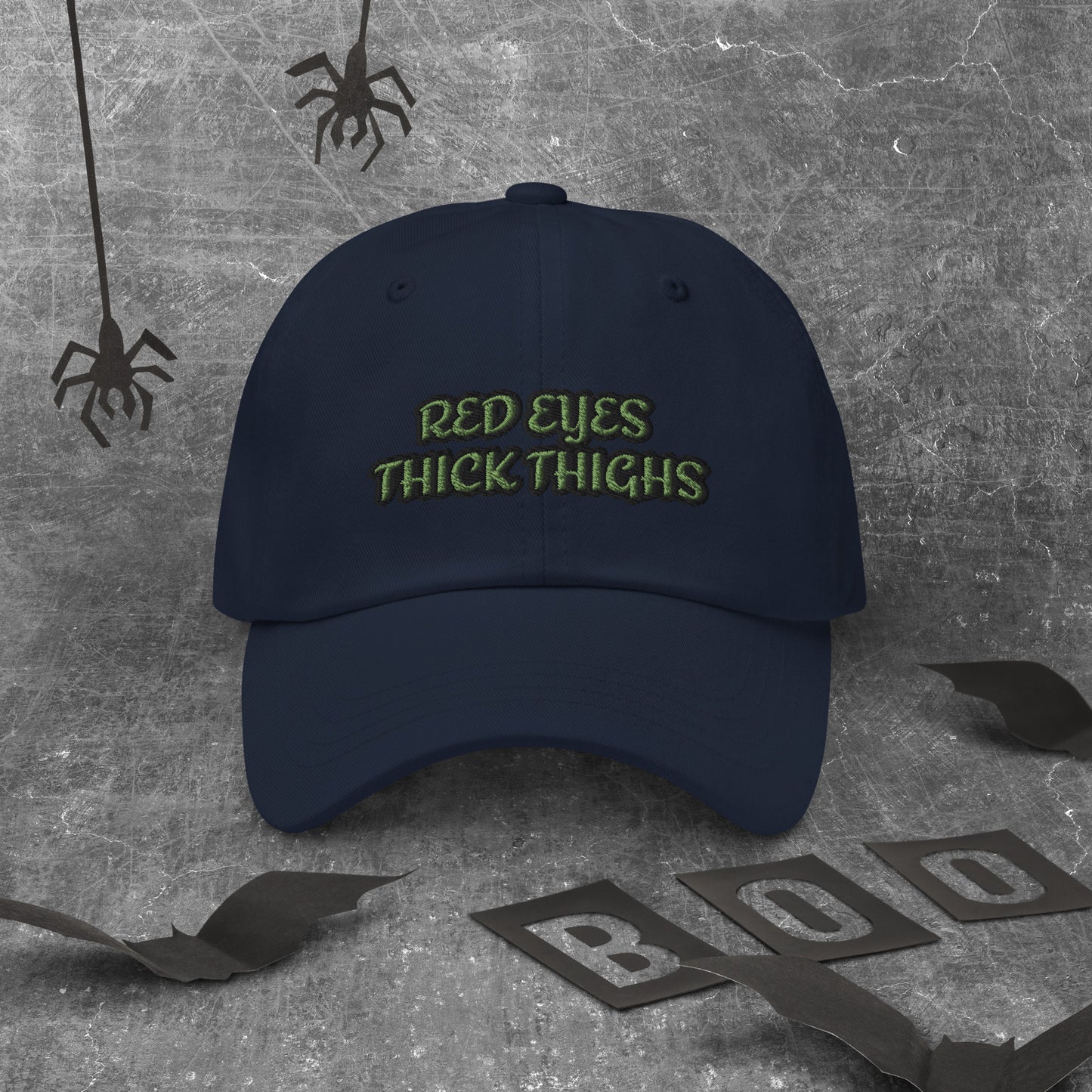 Red Eyes Thick Thighs Dad hat