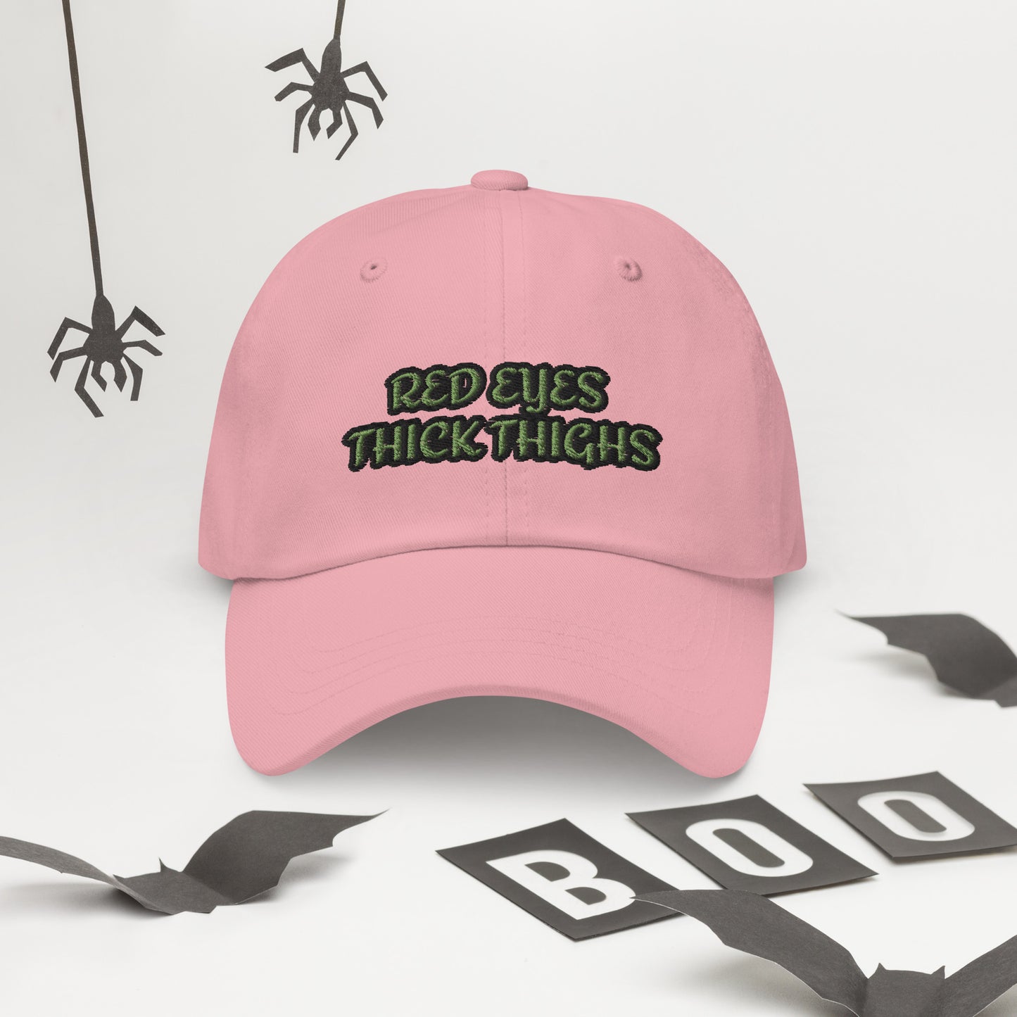 Red Eyes Thick Thighs Dad hat