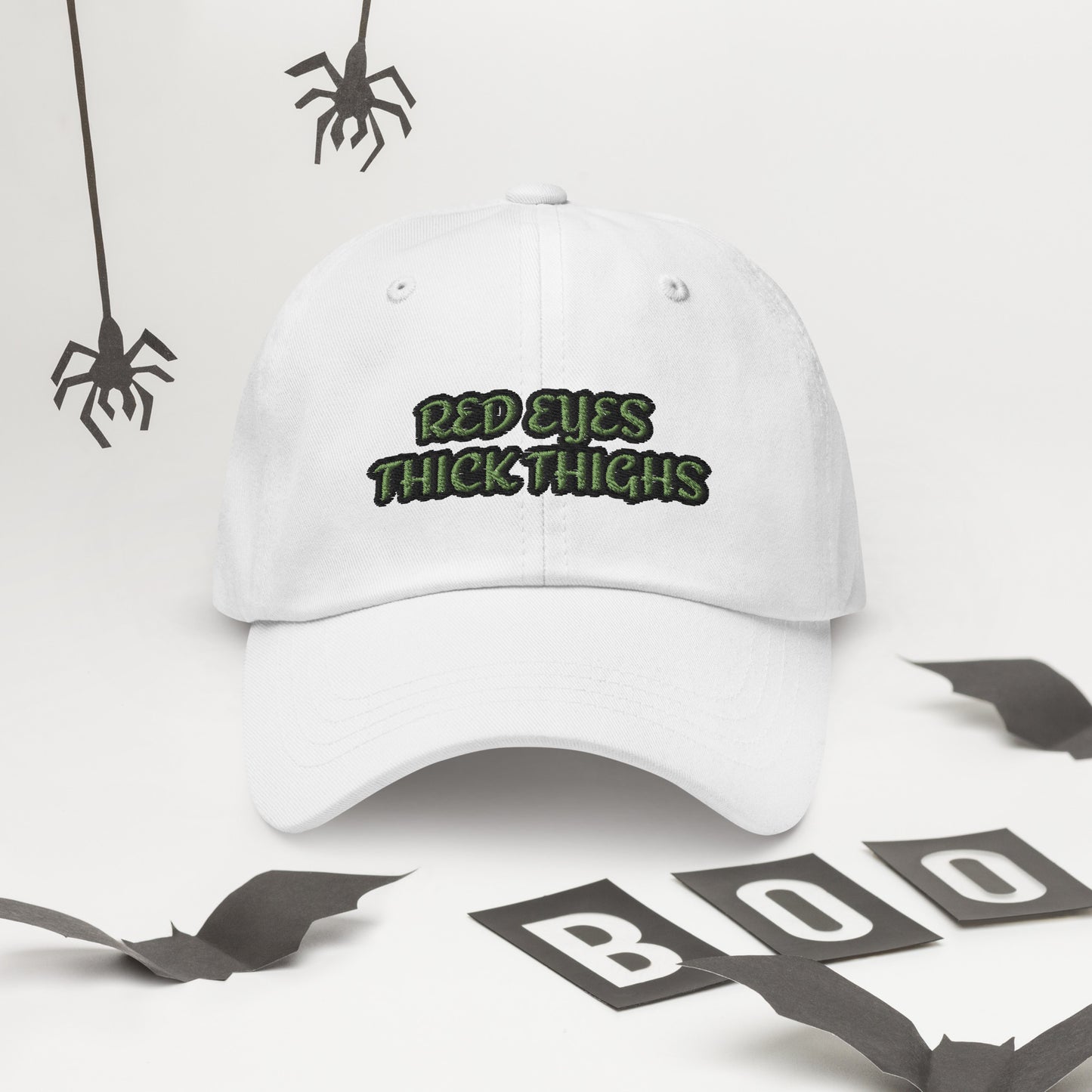 Red Eyes Thick Thighs Dad hat