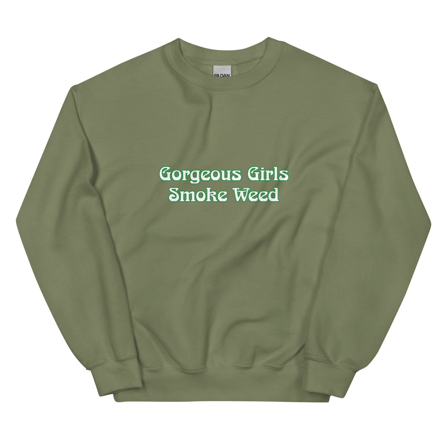 Gorgeous Girls Smoke WeedUnisex Crewneck Sweatshirt